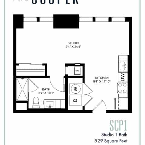 Studio Floor Plan The Cooper